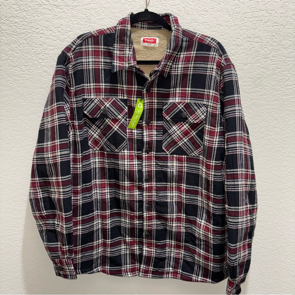 Wrangler Red and Black Plaid Shirt